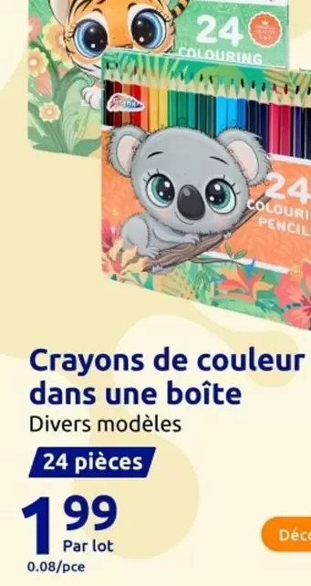 Crayons De Couleur Dans Une Boîte