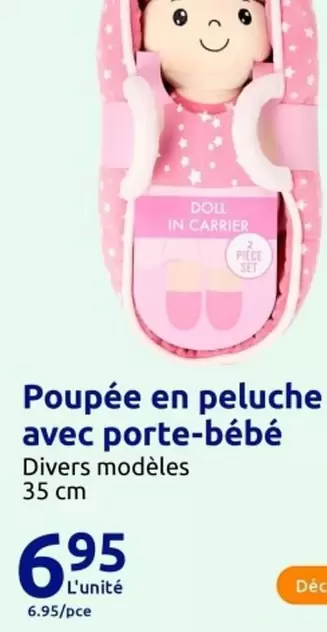 Poupée En Peluche Avec Porte-bébé