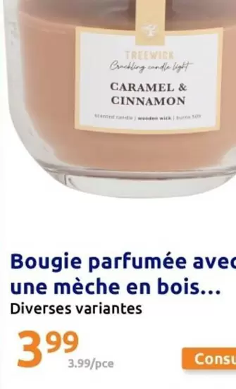 Bougie Parfumee Avec Une Mèche En Bois