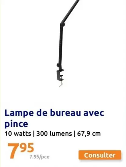 Lampe De Bureau Avec Pince