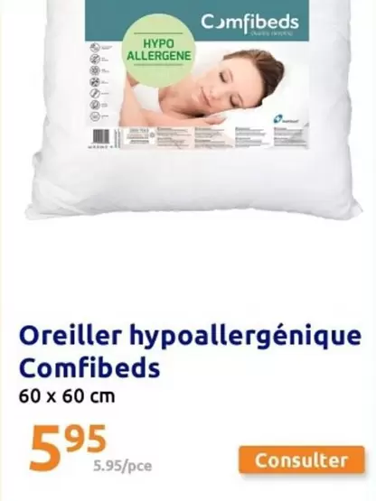 Comfibeds - Oreiller Hypoallergénique