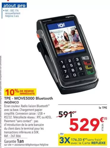 Ingenico - Move5000 Bluetooth offre à 529€ sur Metro