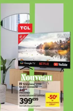 TCL - Téléviseur Uhd Qled Connecte