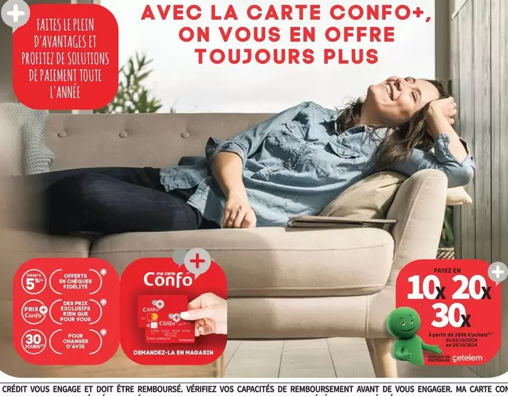 Découvrez La Carte Confo+ : Plus d'Avantages et de Promotions Exclusives !