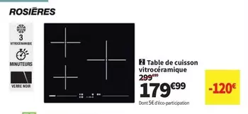 Rosières - Table De Cuisson Vitrocéramique