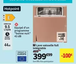 Hotpoint - Lave Vaisselle Full Intégable