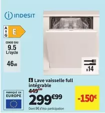 Indesit - Lave Vaisselle Full Intégrable