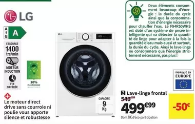 LG - Lave-linge Frontal