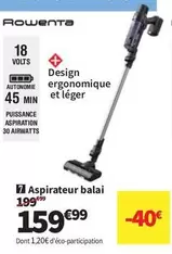 Rowenta - Aspirateur Balai