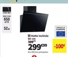 Hotte Inclinée