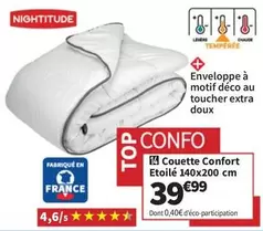 Nightitude - Couette Confort Etoile 140x200 Cm