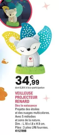 Infantino - Veilleuse Projecteur Renard offre à 34,99€ sur JouéClub