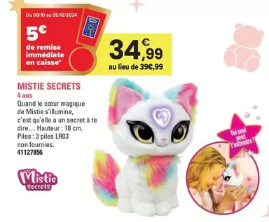 Mistie Secrets offre à 34,99€ sur JouéClub