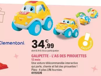 Clementoni - Galipette - L'as Des Pirouettes offre à 34,99€ sur JouéClub