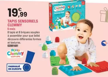 Clementoni - Tapis Sensoriels Clemmy offre à 19,99€ sur JouéClub