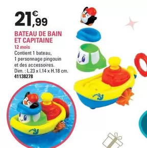 T Mimi - Bateau De Bain Et Capitaine offre à 21,99€ sur JouéClub