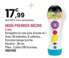 T Mimi - Mon Premier Micro offre à 17,99€ sur JouéClub