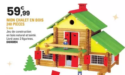 Jeujura - Chalet En Bois 240 Pieces offre à 59,99€ sur JouéClub