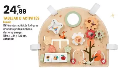 L'Atelier Du Bois - Tableau D'Activités offre à 24,99€ sur JouéClub