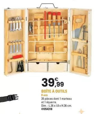 L'Atelier Du Bois - Boîte À Outils offre à 39,99€ sur JouéClub