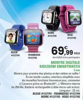 Vtech - Montre Digitale Kidizoom Smartwatch offre à 69,99€ sur JouéClub