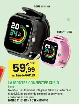 Kurio - La Montre Connectée Kurio offre à 59,99€ sur JouéClub