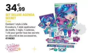 Nebulous Stars - Set Deluxe Agenda Secret offre à 34,99€ sur JouéClub