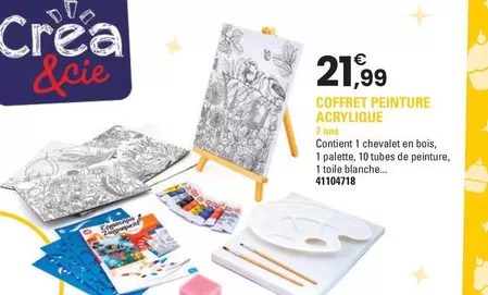 Crea & Cie - Coffret Peinture Acrylique offre à 21,99€ sur JouéClub