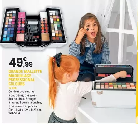 Grande Mallette Maquillage Professional Colours offre à 49,99€ sur JouéClub