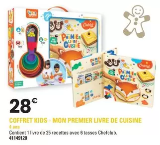 Coffret Kids Mon Premier Livre De Cuisine offre à 28€ sur JouéClub