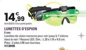 Lunettes D'Espion offre à 14,99€ sur JouéClub