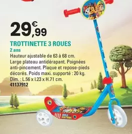 Trottinette 3 Roues offre à 29,99€ sur JouéClub