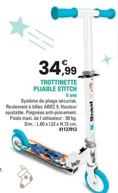 Trottinette Pliable Stitch offre à 34,99€ sur JouéClub