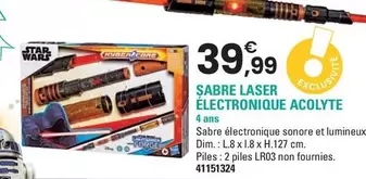 Sabre Laser Électronique Acolyte  offre à 39,99€ sur JouéClub