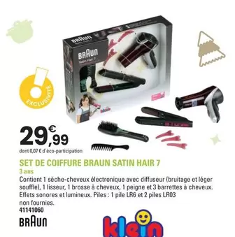 Braun - Set De Coiffure  Satin Hair 7 offre à 29,99€ sur JouéClub