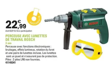 Bosch - Perceuse Avec Lunettes De Travail offre à 22,99€ sur JouéClub