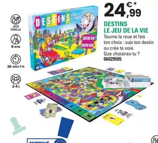 Hasbro - Destins Le Jeu De La Vie offre à 24,99€ sur JouéClub