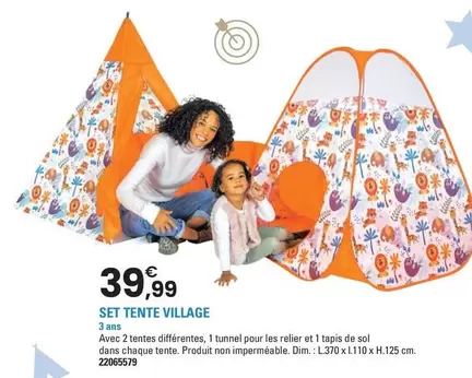 Set Tente Village  offre à 39,99€ sur JouéClub