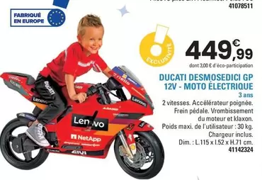 Lenovo - Duocati Desmosoedi Gp 12V - Moto Électrique offre à 449,99€ sur JouéClub