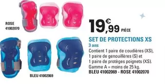 Cap Loisirs - Set De Protections Xs  offre à 19,99€ sur JouéClub