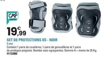 Cap Loisirs - Set De Protections Xs-Noir offre à 19,99€ sur JouéClub