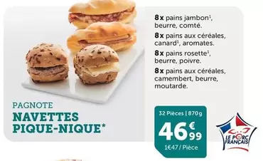 Pagnote Navettes Pique  offre à 46,99€ sur Flunch