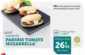 Panini Tomate Mozarrella offre à 26,99€ sur Flunch