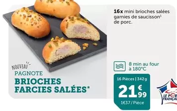 Brioches Farcies Salées offre à 21,99€ sur Flunch