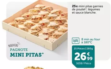 Mini Pitas offre à 26,99€ sur Flunch