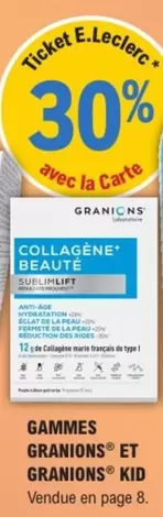 Granions - Gammes  offre sur E.Leclerc Parapharmacie