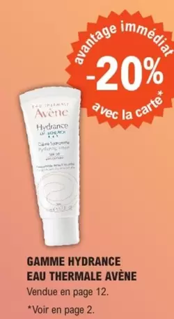 Avène - Gamme Hydrance Eau Thermale offre sur E.Leclerc Parapharmacie