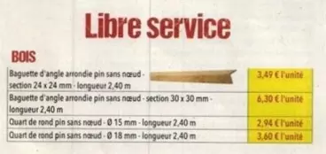 Libre Service offre à 2,94€ sur Gedimat