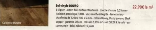 Sol Vinyle Douro offre à 22,9€ sur Gedimat