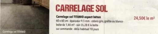 Carrelage Sol   offre à 24,5€ sur Gedimat